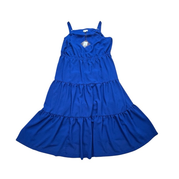 Ava & Viv Dresses & Skirts - Ava & Viv Women’s Boho Tiered Maxi Dress - Size 2X Checked Coastal Beachy Chic